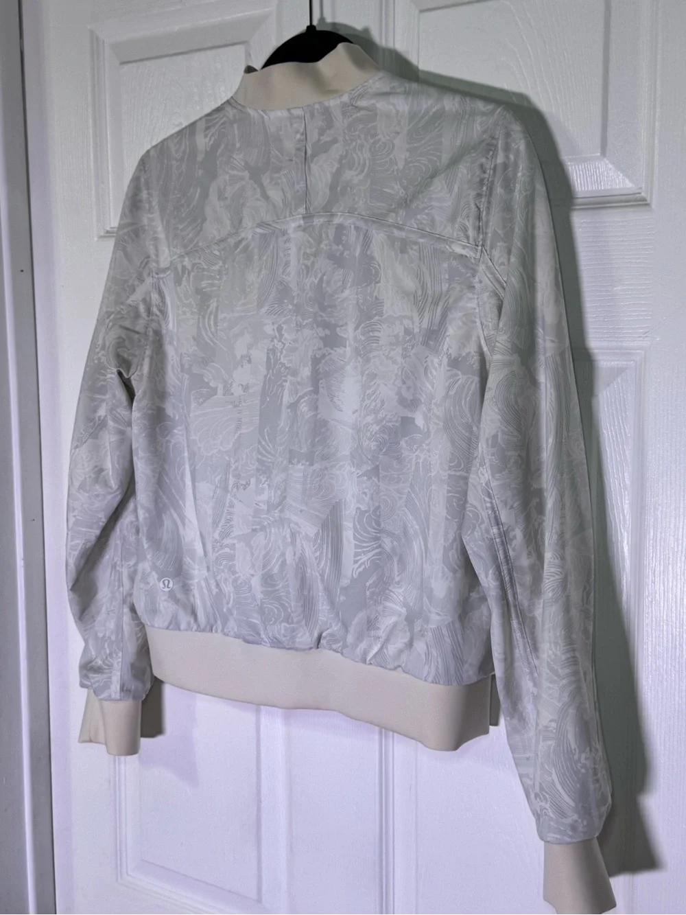 lululemon athletica Light Gray Patterned Bomber Jacket